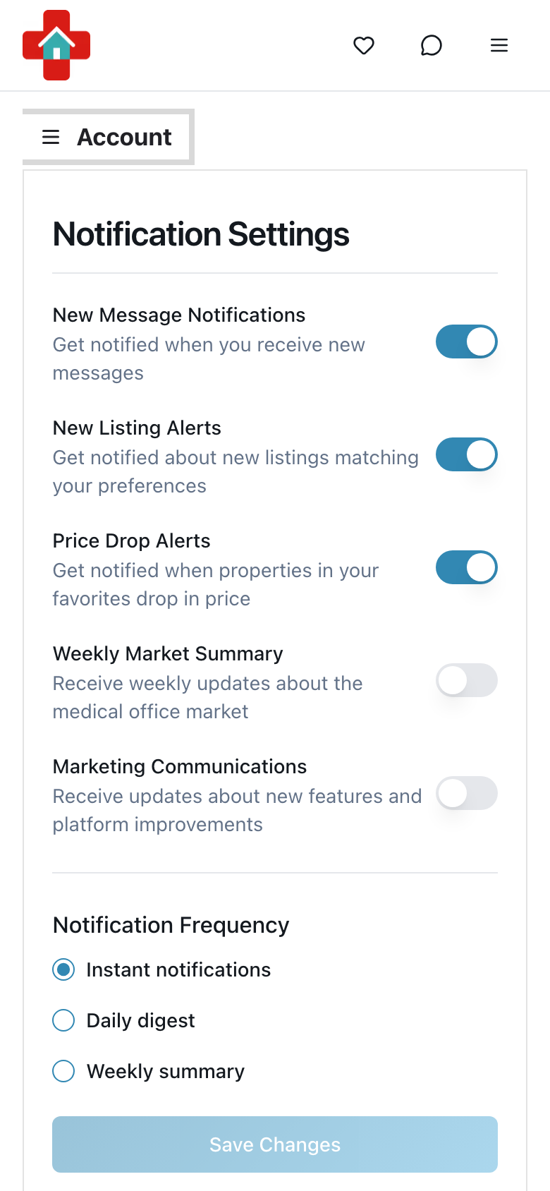 Notification settings